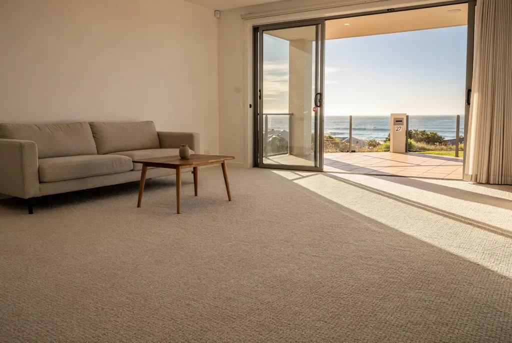 Freshly cleaned carpet in a bright, tidy Rockingham home.